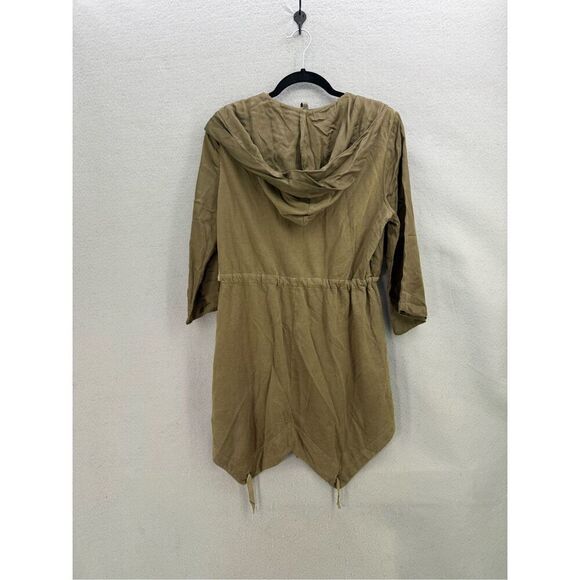 NWT XCVI Womens Green Full Zip Hooded Utility Jacket Coat Size Small - Picture 2 of 9